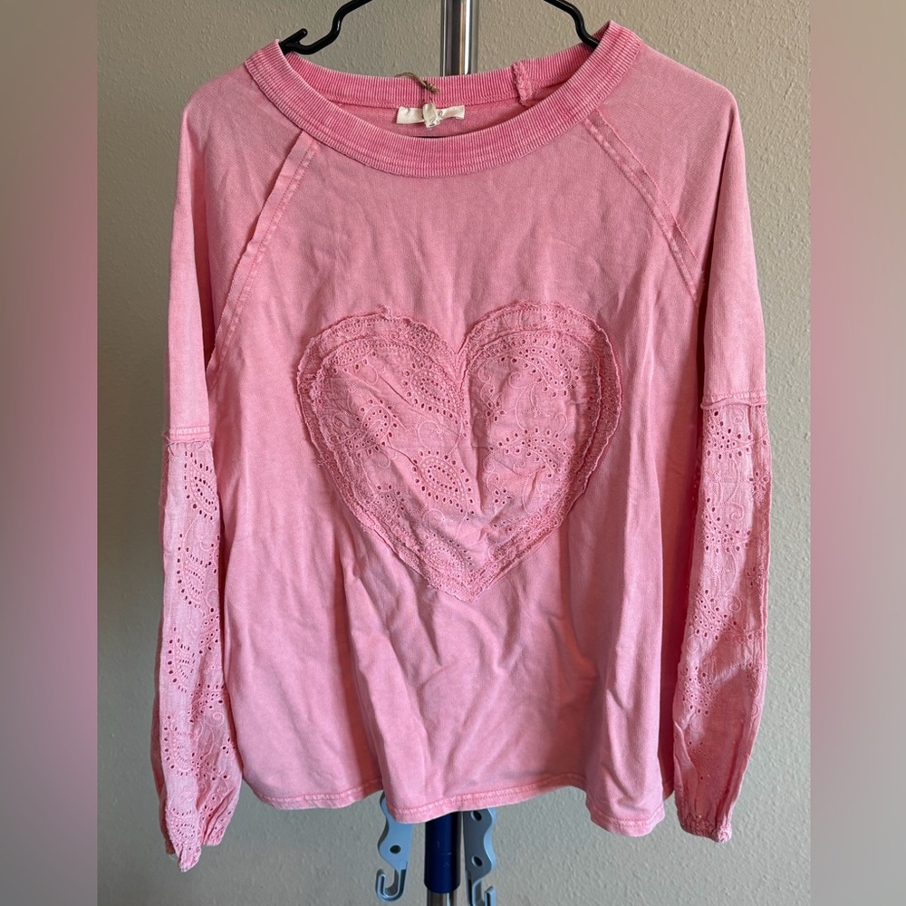 Easel Pink Long Sleeve Top - Picture 2 of 6